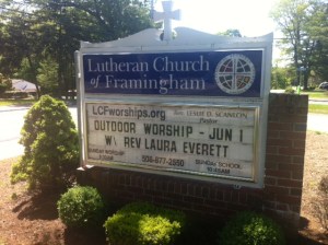 Lutheran Framingham sign